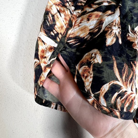 Free People Movement The Way Home Shorts Medium Nylon High Waisted Tropical - Picture 6 of 9